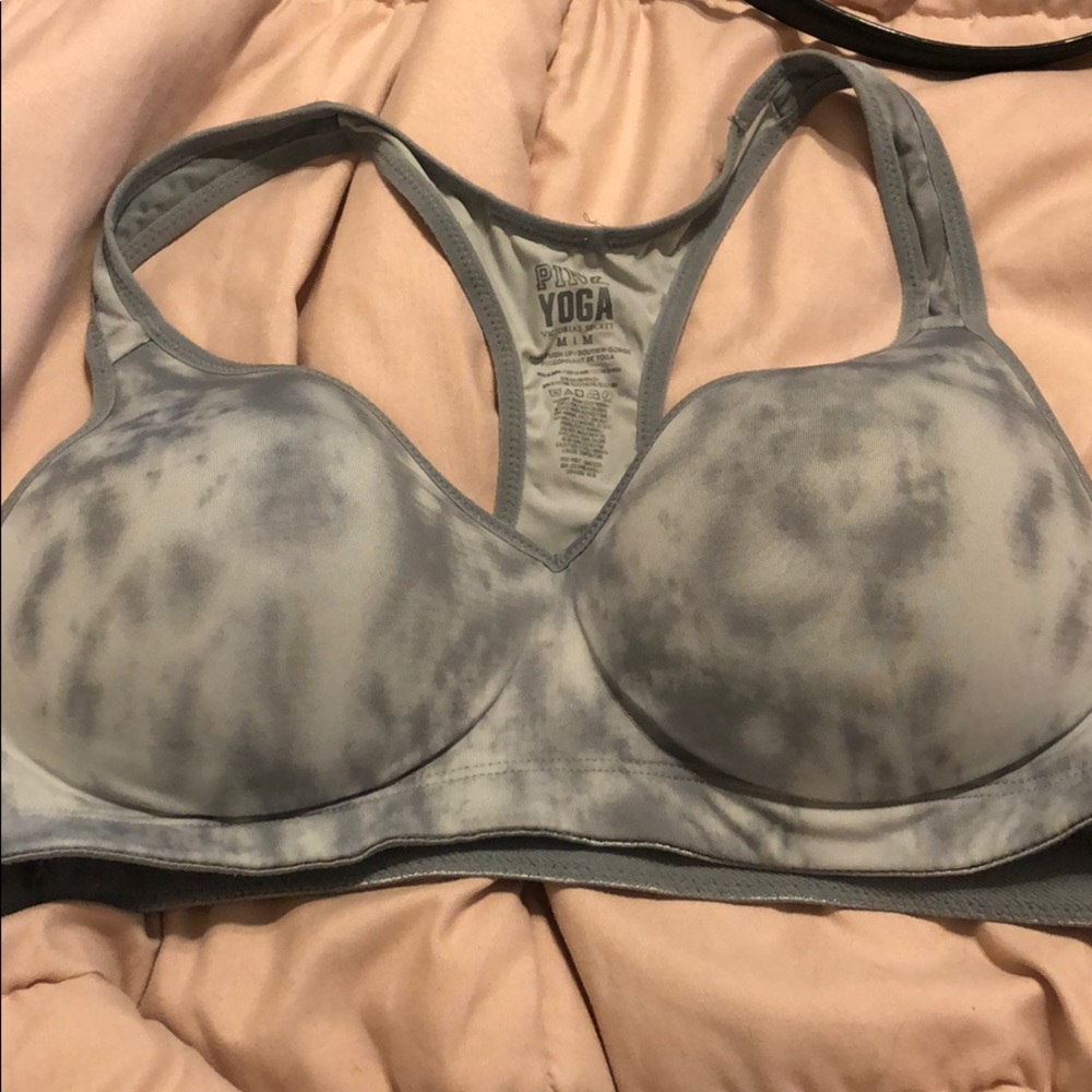 Grey sports bra